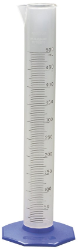 Cylindre, gradué, polypropylène, 100 mL +/- 0,6 mL, divisions de 1,0 mL