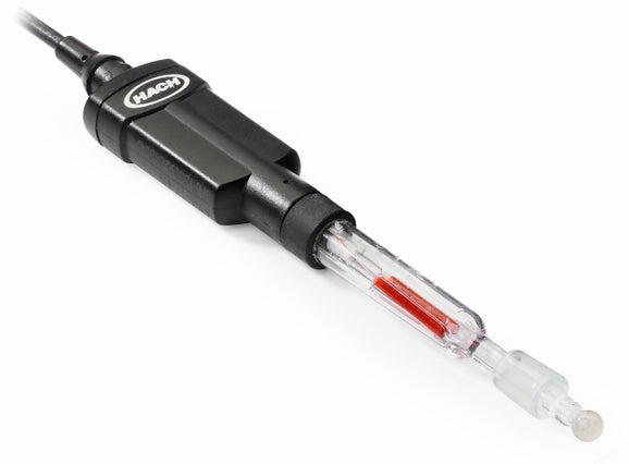 Electrode de pH rechargeable en verre Red Rod pour milieux ayant tendance à encrasser, pour laboratoire, Intellical PHC745, câble de 1 m