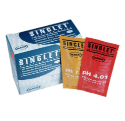 Kit de tampons de pH à usage unique Singlet, pH 4,01 et 7,00, 2 paquets de 10