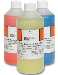 Kit de solution tampon, code couleur, pH 4,01, pH 7,00, pH 10,01, récipients de 500 mL