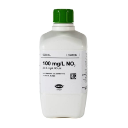 Solution étalon riche en nitrate, 100 mg/L, NO₃ (22,6 mg/L NO₃-N), 500 mL