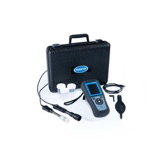 HQ2200 Multimètre portatif avec électrode de pH à gel PHC201 et d'oxygène dissous, câbles de 1 m