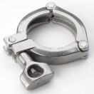 Collier de serrage 3&nbsp;pièces, avec serrage à vis pour montage TriClamp (à utiliser avec un joint PTFE)